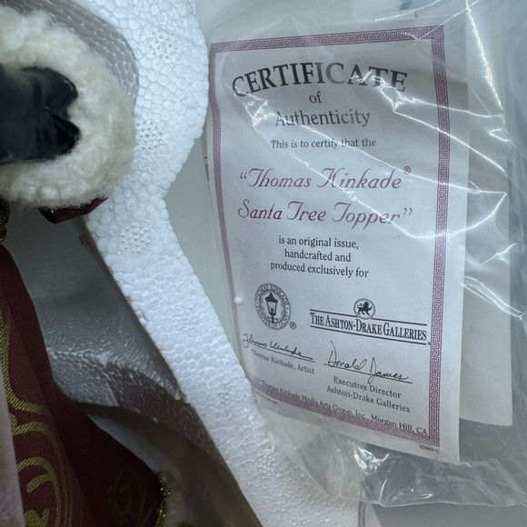 Thomas Kinkade Santa Tree Topper New - Picture 8 of 8